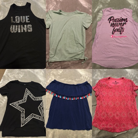 Girls short sleeve/tank bundle (Dec55) - Picture 1 of 14